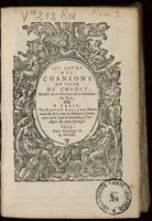 An illustration from III. Livre des chansons du sieur de Chancy, maistre de la musique de la chambre du Roy. (1649)