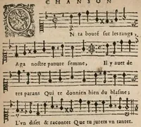 An illustration from IV. Livre de chansons du sieur de Chancy, maistre de la musique de la chambre du Roy. (1651)