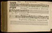 An illustration from Contra. Chansonnettes mesurees de Jan-Antoine de Baif mises en musique a quatre parties par Jacques Mauduit Parisien. (1586)