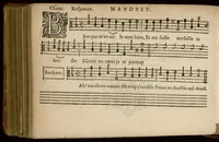 An illustration from Contra. Chansonnettes mesurees de Jan-Antoine de Baif mises en musique a quatre parties par Jacques Mauduit Parisien. (1586)