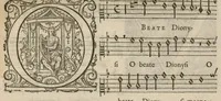 An illustration from Preces ecclesiasticae ad numeros musices redactae. Authore Eustachio Du Caurroy, Regiae Capellae musices praefecto.Reginae Margaretae dicatae. Liber secundus... Contra. (1609)