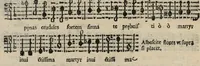 An illustration from Basso. Harmonia d'affetti devoti a due, tre, e quatro voci consagrata all'altezza serenissima del signor prencipe Alessandro Farnesi di Parma, da Giovanni Legrenzi, primo organista di S. Maria Maggiore di Bergamo et accademico eccitato. Libro primo, opera terza. (1655)
