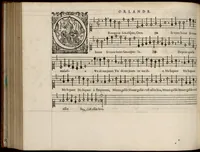 An illustration from Superius. Livre de chansons a cinc parties : avec deux dialogues : a huit. D'Orlande de Lassus. (1581)