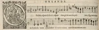 An illustration from Superius. Livre de chansons a cinc parties : avec deux dialogues : a huit. D'Orlande de Lassus. (1581)