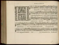 An illustration from Superius. Livre de chansons a cinc parties : avec deux dialogues : a huit. D'Orlande de Lassus. (1581)