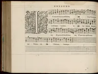 An illustration from Superius. Livre de chansons a cinc parties : avec deux dialogues : a huit. D'Orlande de Lassus. (1581)