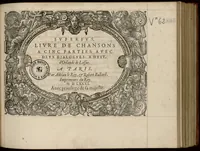 Picture 1 of 9 from Superius. Livre de chansons a cinc parties : avec deux dialogues : a huit. D'Orlande de Lassus. (1581), leaf 8