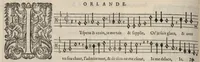 An illustration from Bassus. Livre de chansons a cinc parties : avec deux dialogues : a huit. D'Orlande de Lassus. (1581)