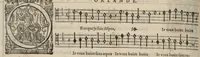 An illustration from Quinta pars. Livre de chansons a cinc parties : avec deux dialogues : a huit. D'Orlande de Lassus. (1581)