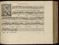 An illustration from Superius. Continuation du mellange d'Orlande de Lassus. A 3. 4. 5. 6. & dix parties. (1584)
