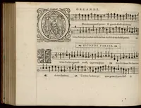An illustration from Superius. Continuation du mellange d'Orlande de Lassus. A 3. 4. 5. 6. & dix parties. (1584)