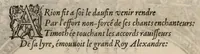 An illustration from Superius. Continuation du mellange d'Orlande de Lassus. A 3. 4. 5. 6. & dix parties. (1584)