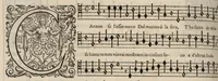 An illustration from Bassus. Continuation du mellange d'Orlande de Lassus. A 3. 4. 5. 6. & dix parties. (1584)