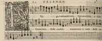 An illustration from Bassus. Continuation du mellange d'Orlande de Lassus. A 3. 4. 5. 6. & dix parties. (1584)