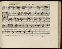 Picture 17 of 19 from Meslanges de la musique de Clau. Le Jeune a 4. 5. 6. 8. & 10. parties. Superius. (1587), leaf 106