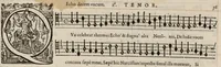 An illustration from Meslanges de la musique de Clau. Le Jeune a 4. 5. 6. 8. & 10. parties. Superius. (1587)