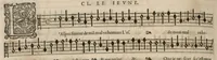 An illustration from Meslanges de la musique de Clau. Le Jeune a 4. 5. 6. 8. & 10. parties. Contra. (1587)