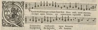 An illustration from Meslanges de la musique de Clau. Le Jeune a 4. 5. 6. 8. & 10. parties. Tenor (1587)
