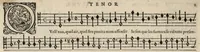 An illustration from Meslanges de la musique de Clau. Le Jeune a 4. 5. 6. 8. & 10. parties. Tenor (1587)