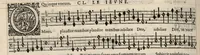 Picture 22 of 23 from Meslanges de la musique de Clau. Le Jeune a 4. 5. 6. 8. & 10. parties. Bassus. (1587), leaf 105