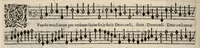 An illustration from Meslanges de la musique de Clau. Le Jeune a 4. 5. 6. 8. & 10. parties. Bassus. (1587)