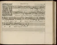 Picture 10 of 23 from Meslanges de la musique de Clau. Le Jeune a 4. 5. 6. 8. & 10. parties. Bassus. (1587), leaf 38