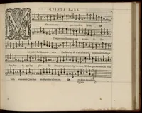 An illustration from Meslanges de la musique de Clau. Le Jeune a 4. 5. 6. 8. & 10. parties. Quinta pars. (1587)