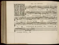 An illustration from Meslanges de la musique de Clau. Le Jeune a 4. 5. 6. 8. & 10. parties. Quinta pars. (1587)