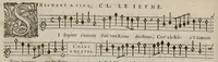 An illustration from Dessus. Le printemps de Claud. Le Jeune, natif de Valentienne, compositeur de la musique de la chambre du Roy. A deux. 3. 4. 5. 6 et 8 parties. (1603)