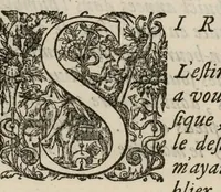 An illustration from Aeternae Henrici magni, gallorum, navarrorumque Regis potentissimi, ac Clementissimi memoriae. Et Ludovici justi : eius filii. Gallorum, navarrorumque Regis christianissimi, atque inuictissimi. Nicolaus Formé, regiae musicae praefectus. Missam hanc duobus choris ac quatuor voc. compositam, vovet et consecrat. Secundus chorus. Tenor. (1638)