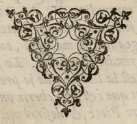 An illustration from Aeternae Henrici magni, gallorum, navarrorumque Regis potentissimi, ac Clementissimi memoriae. Et Ludovici justi : eius filii. Gallorum, navarrorumque Regis christianissimi, atque inuictissimi. Nicolaus Formé, regiae musicae praefectus. Missam hanc duobus choris ac quatuor voc. compositam, vovet et consecrat. Secundus chorus. Tenor. (1638)