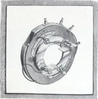 An illustration from Van Depoele Electric Light Company manufacture single and multiple current dynamo electric machines, motors, electric lamps and electro-plating apparatus ... (1884)