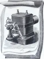An illustration from Van Depoele Electric Light Company manufacture single and multiple current dynamo electric machines, motors, electric lamps and electro-plating apparatus ... (1884)