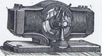 An illustration from Van Depoele Electric Light Company manufacture single and multiple current dynamo electric machines, motors, electric lamps and electro-plating apparatus ... (1884)