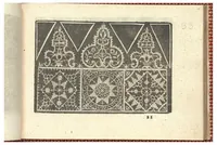 An illustration from Corona delle nobili, et virtuose donne. Libro Secondo: nel quale si dimostra in varij dissegni molte tutti le forti di mostre di punti tagliati, punti in aria, punti à reticello,d’ogni altra forte, cosi per freggi, come per merlirosette, che con paco l’si vsano hoggidi per tutta l'Europa. (1601)