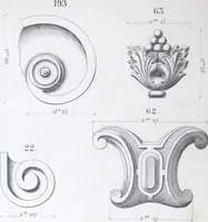 An illustration from Vieille Montagne : album d'objets d'art et d'ornementation architecturale : V.M. 1875. (1875)
