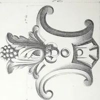 An illustration from Vieille Montagne : album d'objets d'art et d'ornementation architecturale : V.M. 1875. (1875)