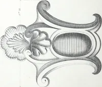 An illustration from Vieille Montagne : album d'objets d'art et d'ornementation architecturale : V.M. 1875. (1875)