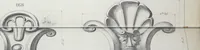 An illustration from Vieille Montagne : album d'objets d'art et d'ornementation architecturale : V.M. 1875. (1875)
