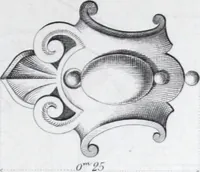 An illustration from Vieille Montagne : album d'objets d'art et d'ornementation architecturale : V.M. 1875. (1875)
