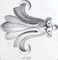 An illustration from Vieille Montagne : album d'objets d'art et d'ornementation architecturale : V.M. 1875. (1875)