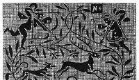 Picture 12 of 17 from Les singvliers et novveavx pourtraicts, du seigneur Federic Vinciolo Venitien, pour toutes sortes d'ouurages de lingerie. Dediela Royne: Derechef et povr la cinquiesme fois augmentez, outre le reseau premierle point couppé lacis de plusieurs beaux differents pourtraits de reseau de point compté, auec le nombre des mailles, choses non encore veuë ny inuentee (1588), leaf 57