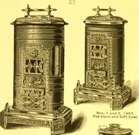 An illustration from Warming and ventilation for public buildings, schools, halls, stores, dwellings, etc., etc. : with a description of the Hess "pure air" furnaces, heaters, cooking stoves, ovens, fire-places; &c. : manufactured by the Hess Stove Works, Geo. H. Hess Co'y, proprietors ... (1887)