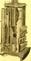 An illustration from Warming and ventilation for public buildings, schools, halls, stores, dwellings, etc., etc. : with a description of the Hess "pure air" furnaces, heaters, cooking stoves, ovens, fire-places; &c. : manufactured by the Hess Stove Works, Geo. H. Hess Co'y, proprietors ... (1887)