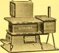 An illustration from Warming and ventilation for public buildings, schools, halls, stores, dwellings, etc., etc. : with a description of the Hess "pure air" furnaces, heaters, cooking stoves, ovens, fire-places; &c. : manufactured by the Hess Stove Works, Geo. H. Hess Co'y, proprietors ... (1887)