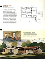 An illustration from 12 family planned homes: unusual plans for modern living, 3 and 4 bedrooms (1961)
