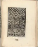 An illustration from Esemplario di lavori, dove le tenere fanciullealtre donne nobile potranno facilmente imparare il modoordine di lavorare, cusire, raccamare,finalmente far tutte quelle gentilezzelodevoli opere, le quali po' fare una donna virtuosa con laco [!] in mano, con li suoi compassi, misure. (1529)