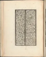 An illustration from Esemplario di lavori, dove le tenere fanciullealtre donne nobile potranno facilmente imparare il modoordine di lavorare, cusire, raccamare,finalmente far tutte quelle gentilezzelodevoli opere, le quali po' fare una donna virtuosa con laco [!] in mano, con li suoi compassi, misure. (1529)