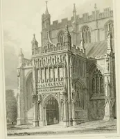 Picture 4 of 28 from The history and antiquities of the abbey and cathedral church of Gloucester : illustrated by a series of engravings of views, elevations, plans, and details of that edifice, with biographical anecdotes of eminent persons connected with the establishment (1829), leaf 12