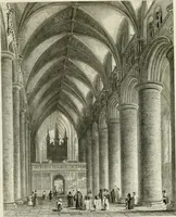 An illustration from The history and antiquities of the abbey and cathedral church of Gloucester : illustrated by a series of engravings of views, elevations, plans, and details of that edifice, with biographical anecdotes of eminent persons connected with the establishment (1829)
